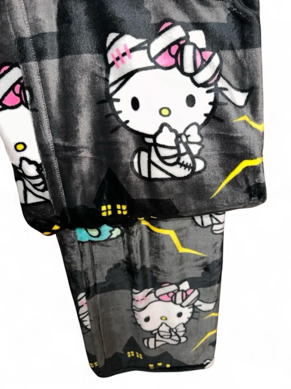 Hello Kitty Frankenstein Mummy Halloween Plush Throw Blanket, new 2026 release